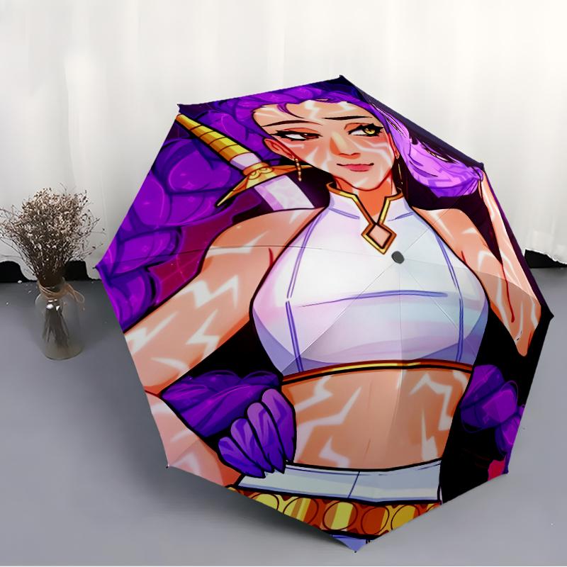 1pc KPop Demon Hunters RUMI7 Umbrella, Sun Protection, And UV Shielding. It Has Eight Sturdy Ribs for Outdoor Use And Perfect Gift