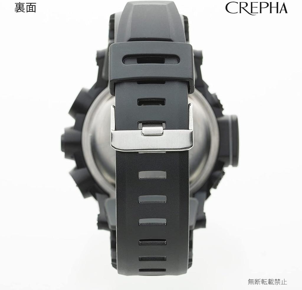 [Clefa] Digiana Men's Waterproof Stopwatch Urethane Belt Black TS-AD096-BK