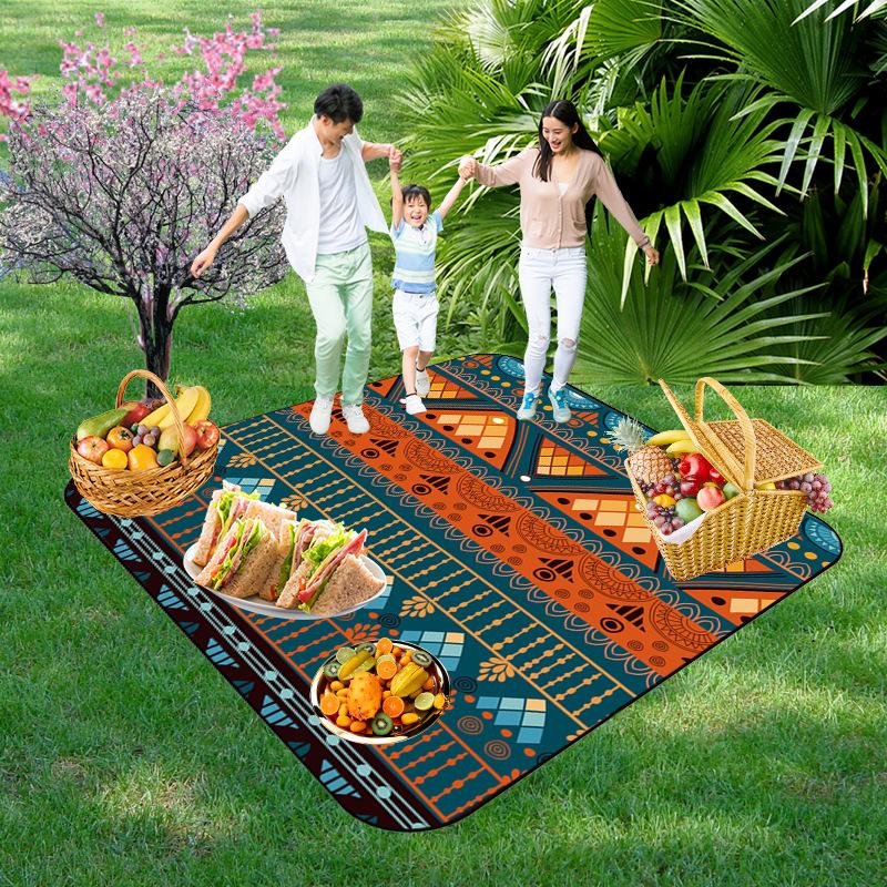 Picnic Blankets Extra Large, Waterproof Foldable Outdoor Beach Blanket,3-Layer Picnic Mat for Camping, Hiking, Travel, Park, Concerts
