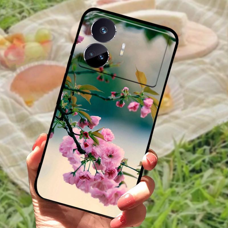 For Realme GT Neo 5 SE Case Popular Picture Black Silicone Soft Back Cover Case For Realme GT Neo 5 SE 5SE Phone Cover Funda