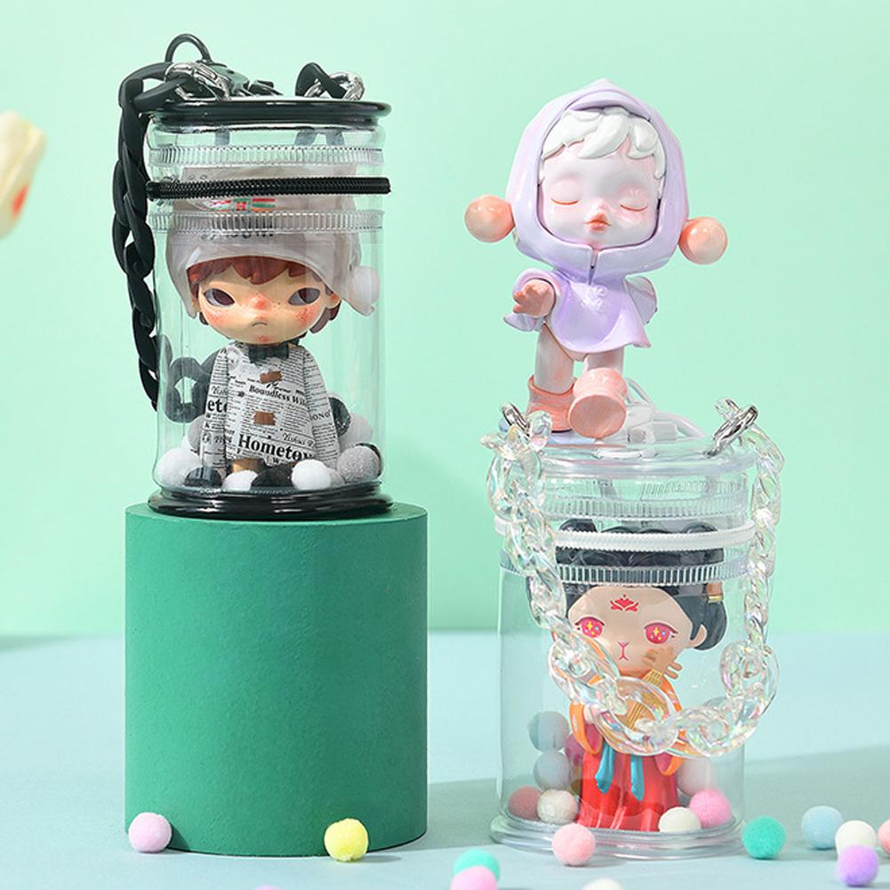 Creative Thicken Transparent Bag for Doll Display Storage Bag Mystery Doll Protection Case Mystery Toy Storage Boxes for Doll Toy Zipper Pouch