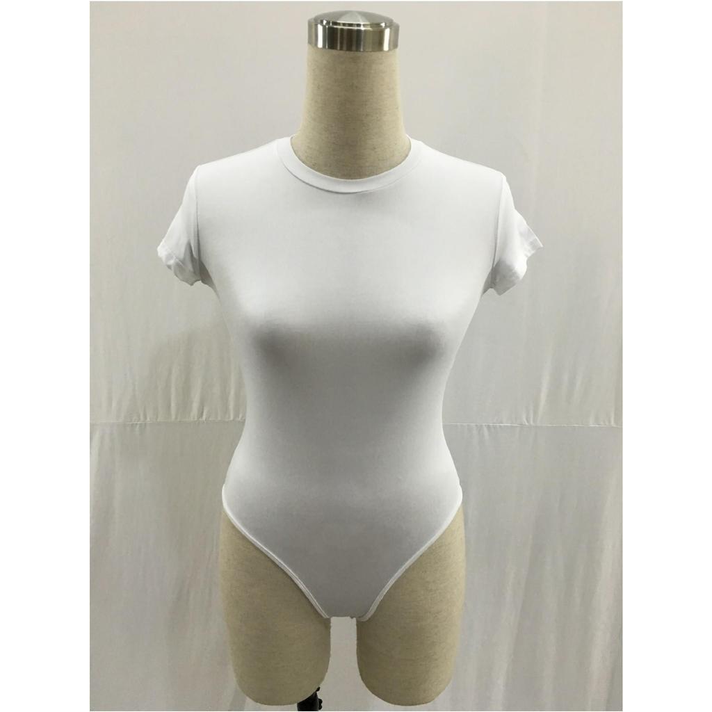 European Hot Selling Short Sleeve Round Neck Base Layer Jumpsuit Bodysuit FK1488