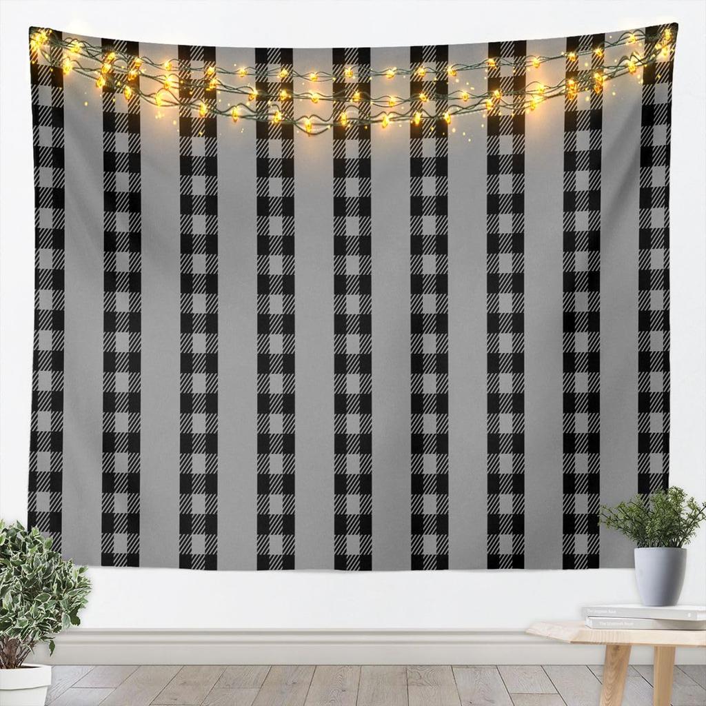 Modern Geometric Tapestry Brown Patchwork Texture Retro Wall Art for Living Room Bedroom Modern Art Wall Hanging Blanket Luxury