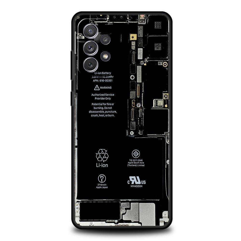 Main Circuit Board Pattern Phone Case for Samsung Galaxy A55 A35 A17 A07 A15 A13 A25 A51 A71 A72 A73 A32 A52 A52S A41 Soft TPU