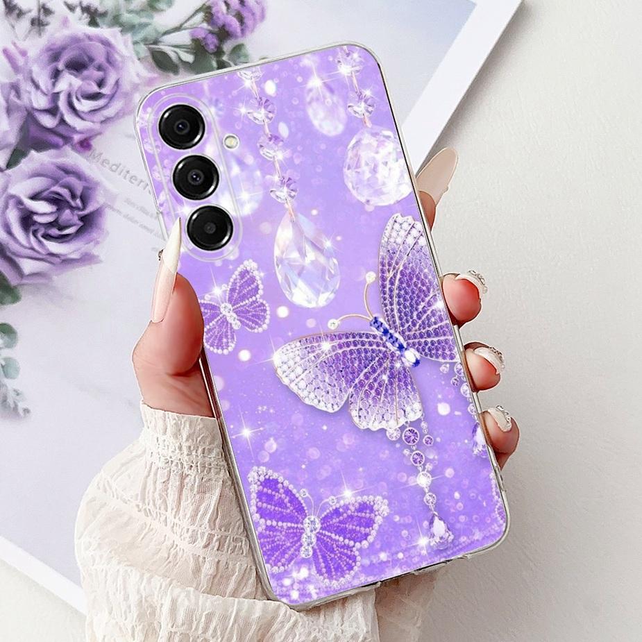 For Samsung Galaxy A17 5G Case SM-A176B New Cat Butterfly Painted Cover Soft Slim Phone Case For Samsung A17 A 17 5G Fundas Bags