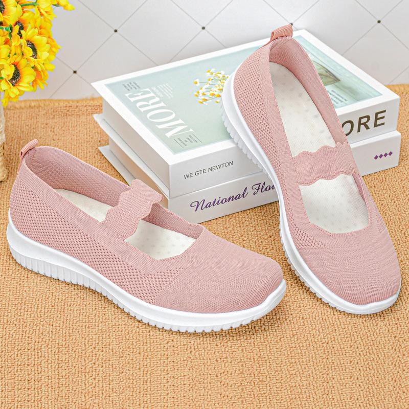 Summer new women's casual shoes fashion shallow mouth soft sole mother shoes one pedal women's shoes large size women's shoes