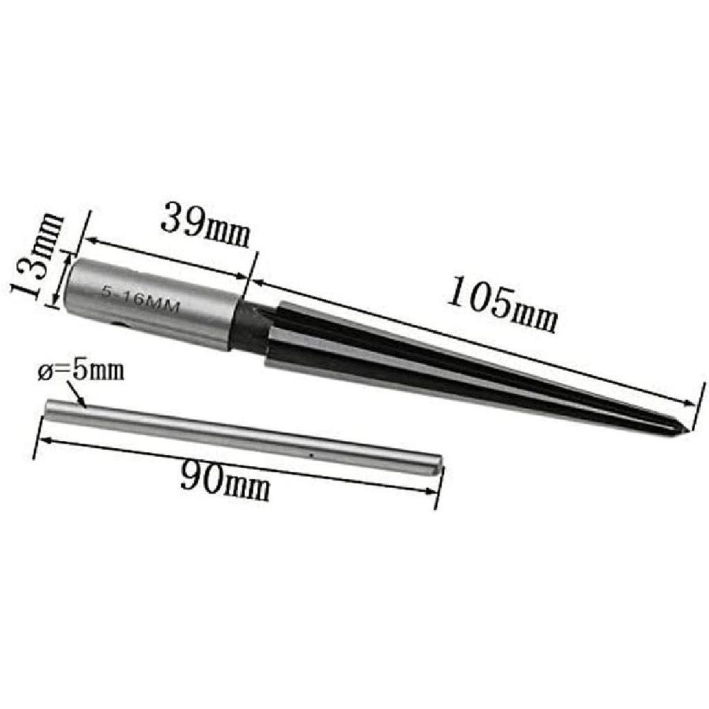 2Pcs 3-13mm/5-16mm Bridge Pin Hole Hand Held Tapered Reamers 6 Fluted Chamfer Reaming Guitar Woodworker Luthier Tool