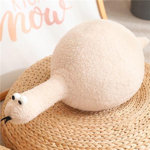 Year Of The Snake Mascot Cartoon Round Drum Snake Doll Cute Plush Snake Doll Round