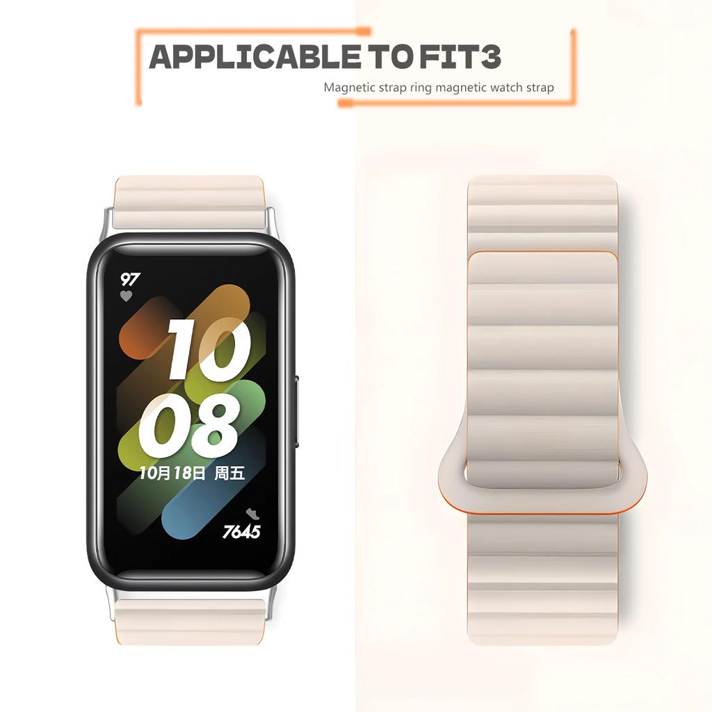 Magnetic Strap for Samsung Galaxy Fit 3 Sport Silicone Watch Band for Samsung Galaxy Fit3 Accessories Correa Men Women Bracelet