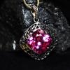 Natural Pink Sapphire 35 Ct 925 Sterling Silver Pendant Gemstone CERTIFIED AI-03-NS
