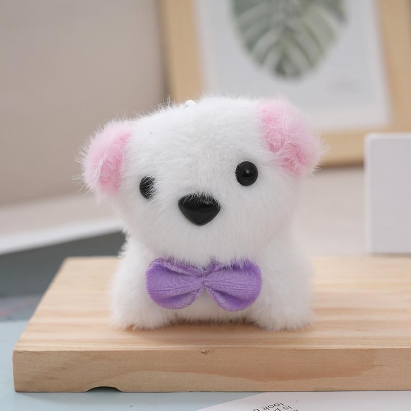 Adorable Plush Dog Keychain Accessory With Soft Pp Cotton And Colorful Ears