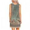 Sleeveless Floral Print Dress with Tear-Away Shoulder Design Post Surgery Recovery Dress for Women Comfortable Lightweight Fabric