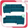 Varius Corner Sofa Bed with Sleeping Function Family Furniture Corner Sofa Turquoise