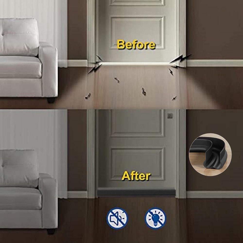 PVC Material Door Bottom Sealing Strip Flexible Design Window Draft Guard  Home Improvement