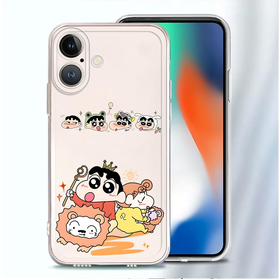 Cartoon Bread Shin Chan Case for iPhone 17 Pro Max 13 Pro 12 Mini XS Max 16 11 Air 15 14 Plus 7 8 XR Soft Phone Cover