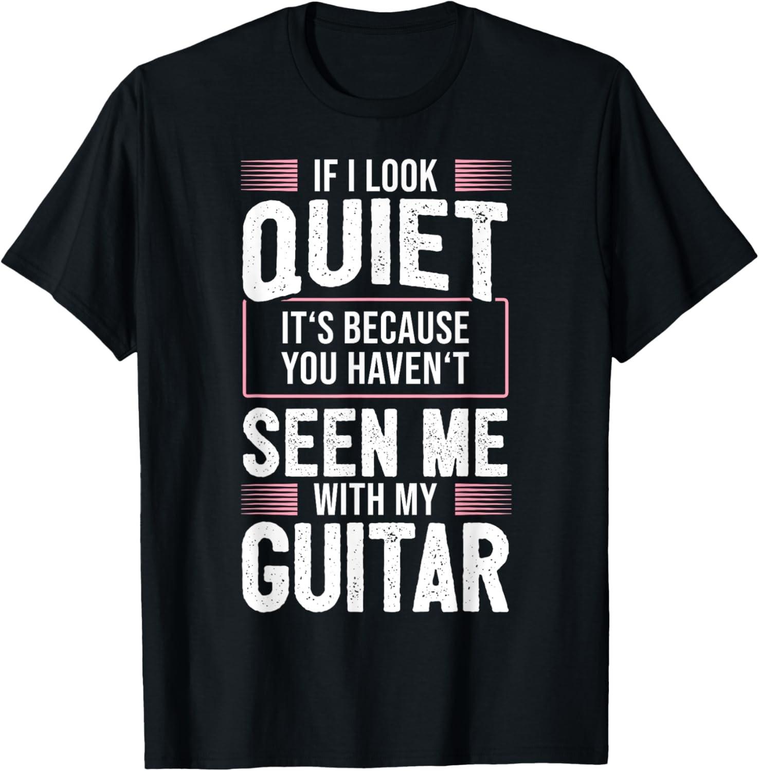 Funny Guitar Player Saying Guitarist I Not Quiet T-Shirt S разноцветный