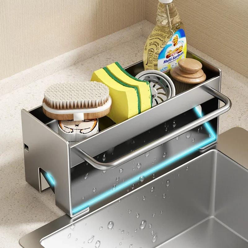 Küchenspüle Ständer Schwammhalter Abtropfgestell Organizer Aufbewahrungszubehör Regal Aufbewahrung Organizer Geschirrtrockner Rack Gadgets