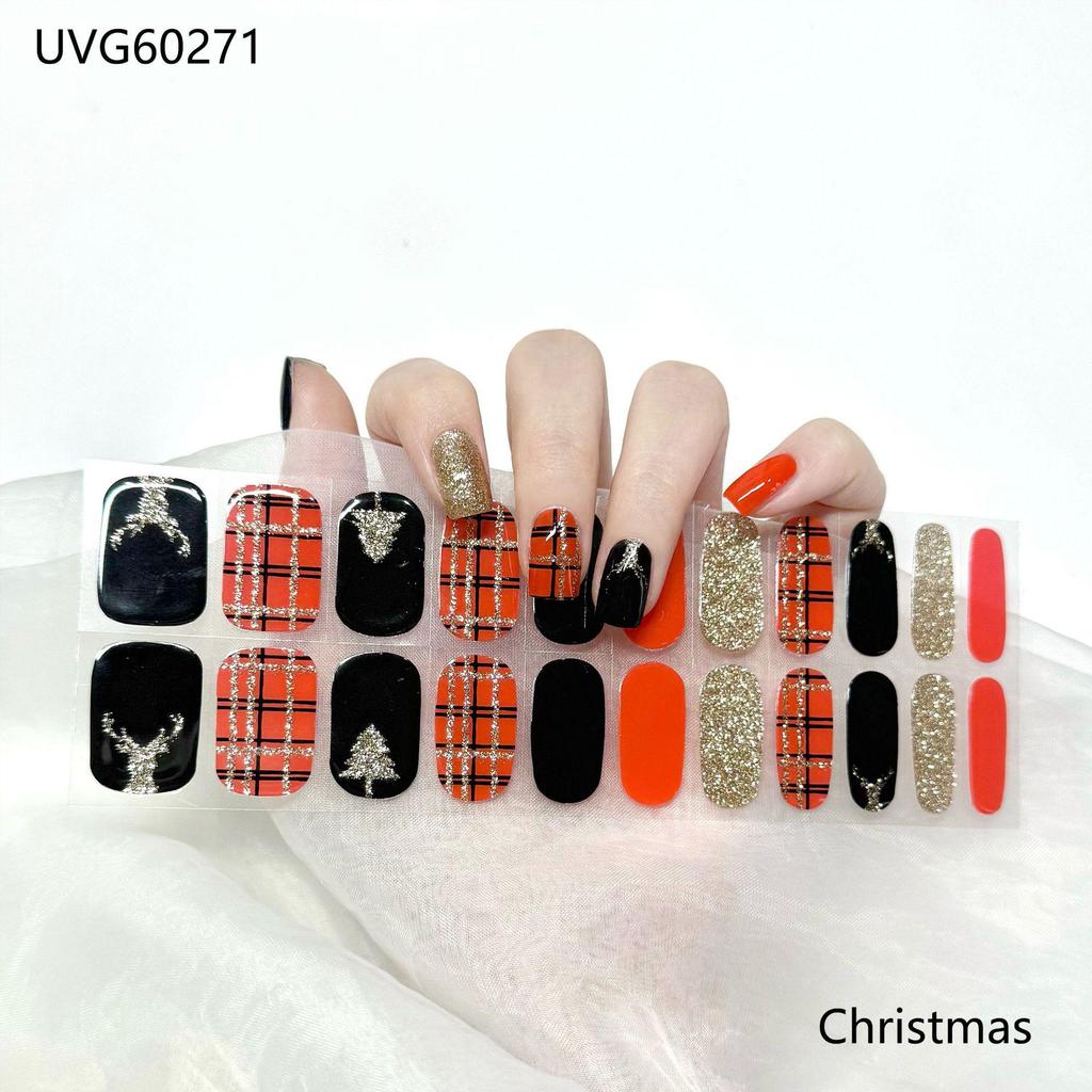 Transparent Nude UV Gel Nail Art Stickers: Semi-Cured, Semi-Baked Manicure Sheets