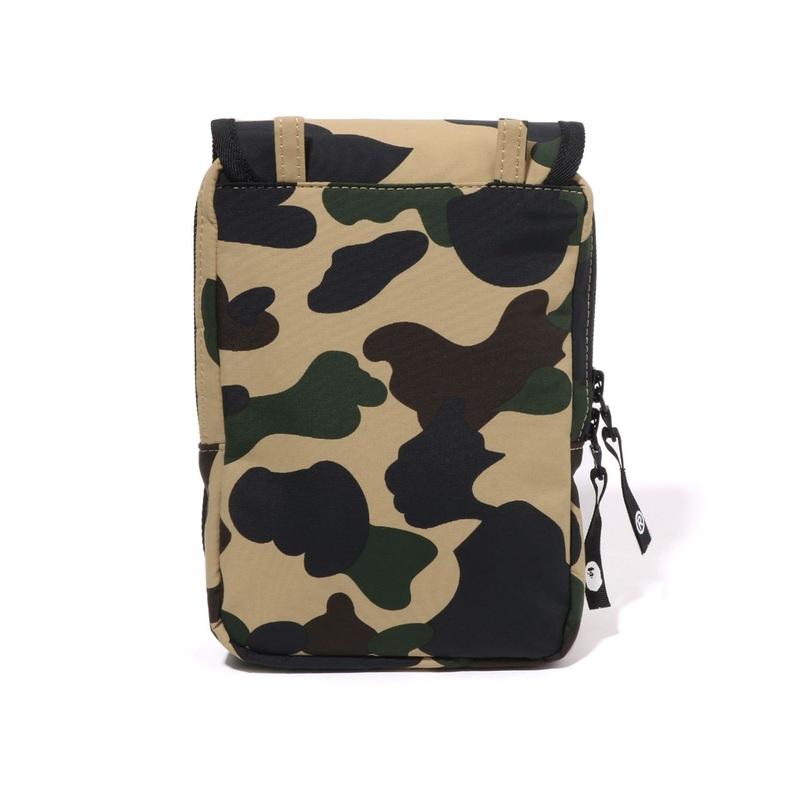 New A BATHING APE Fabric Crossbody Bag, Shoulder Bag Regular Men's Yellow/Green 0ZXBGM004901P