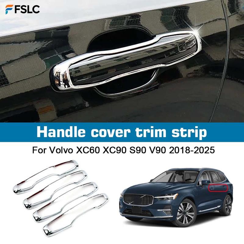 Car Upgrade Chrome Silver Chromium Styling Handle cover trim strip For Volvo XC60 XC90 S90 V90 2018-2025 Accessories