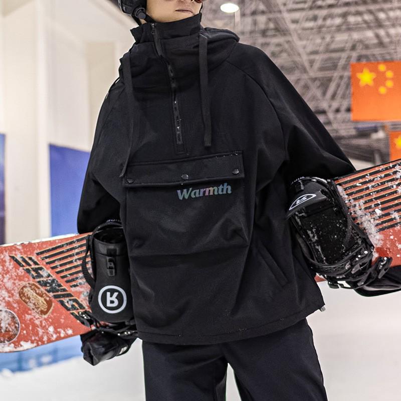 Unisexová zateplená lyžařská kombinéza s kapucí - Trendy zimní sportovní oblečení pro páry