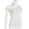 2025 Summer Off-Shoulder Polka Dot Lace-Up T-Shirt - Trendy Girly Style