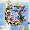 New Colorful Fairy Angel Art Flower Suncatcher Stained Window Hanging Heart Shape Acrylic Pendant For Home Garden Yard Ornament