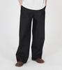 Beoteunseoul Curved Wide Denim Elastic Waist Pants [Black]