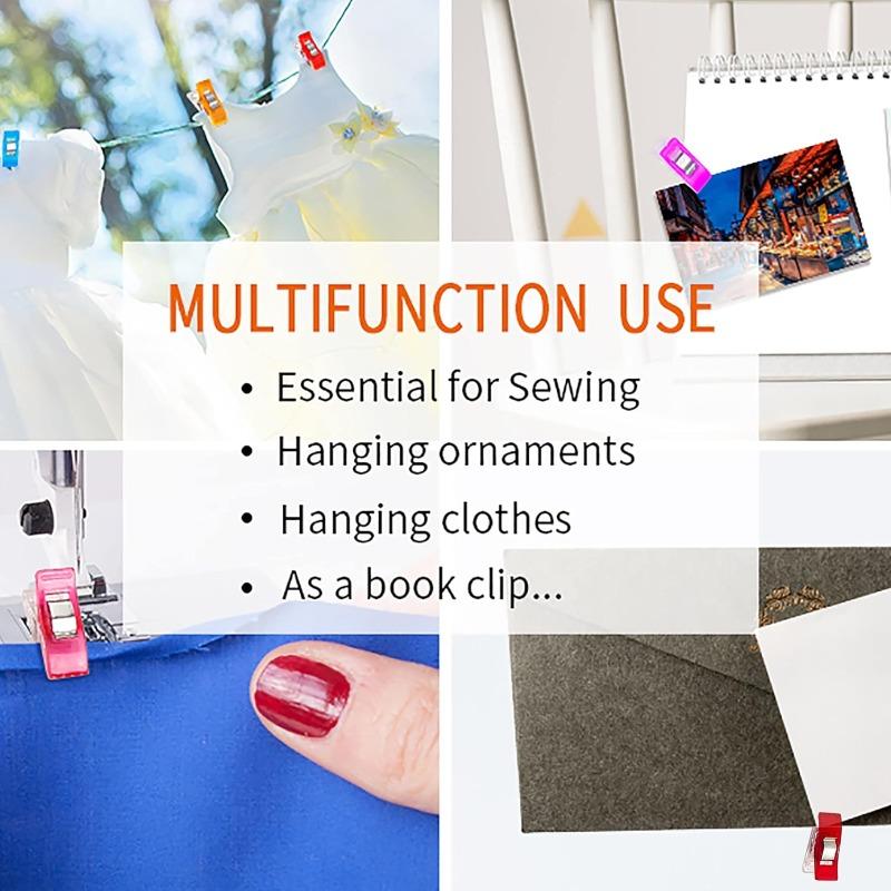 20/40PCS Colorful Sewing Clips, Plastic Fabric Clamps, Garment Edge Seam Grip for Tailoring & Crafts, Non-Slip Holding