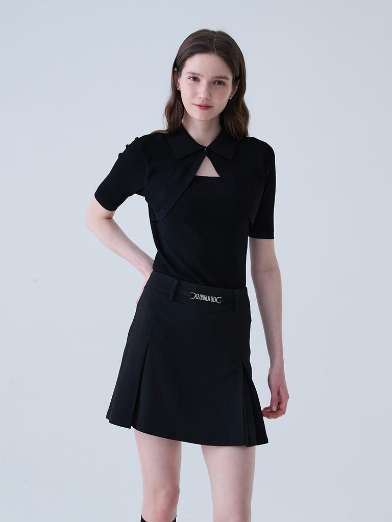 LORDLOAR Bolero Collar Knit Black