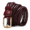 Adjustable Woven Leather Belts 3.5cm Width Braided Waist Belt Classic Weave Belt Men  Male