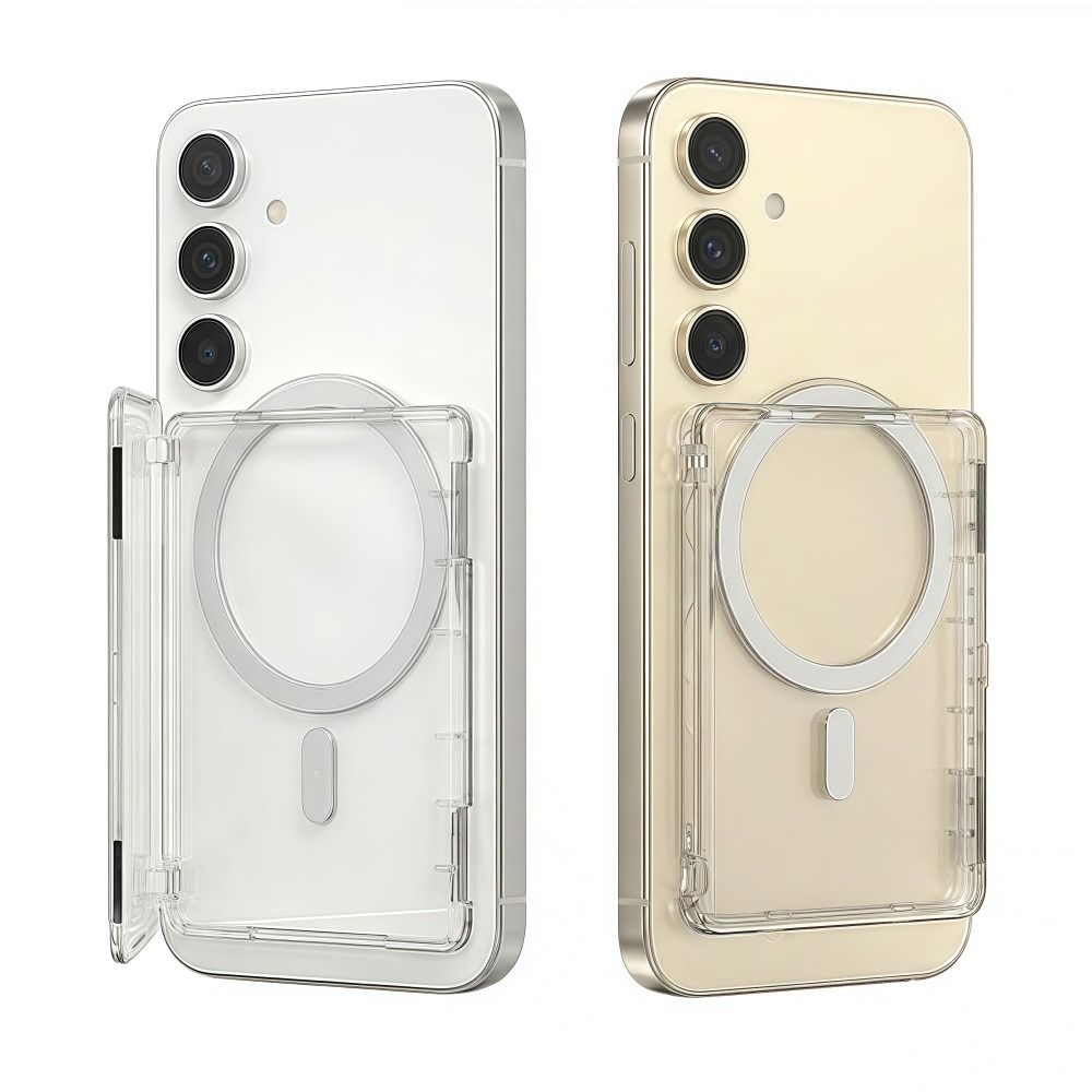 Transparent For MagSafe Card Sleeve Shockproof Wallet Phone Case  For Magnetic Phone