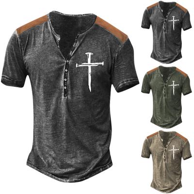 Men's Short Sleeve Graphic And Embroidered Fashion T-Shirt Spring And Summer Short Sleeve Printed