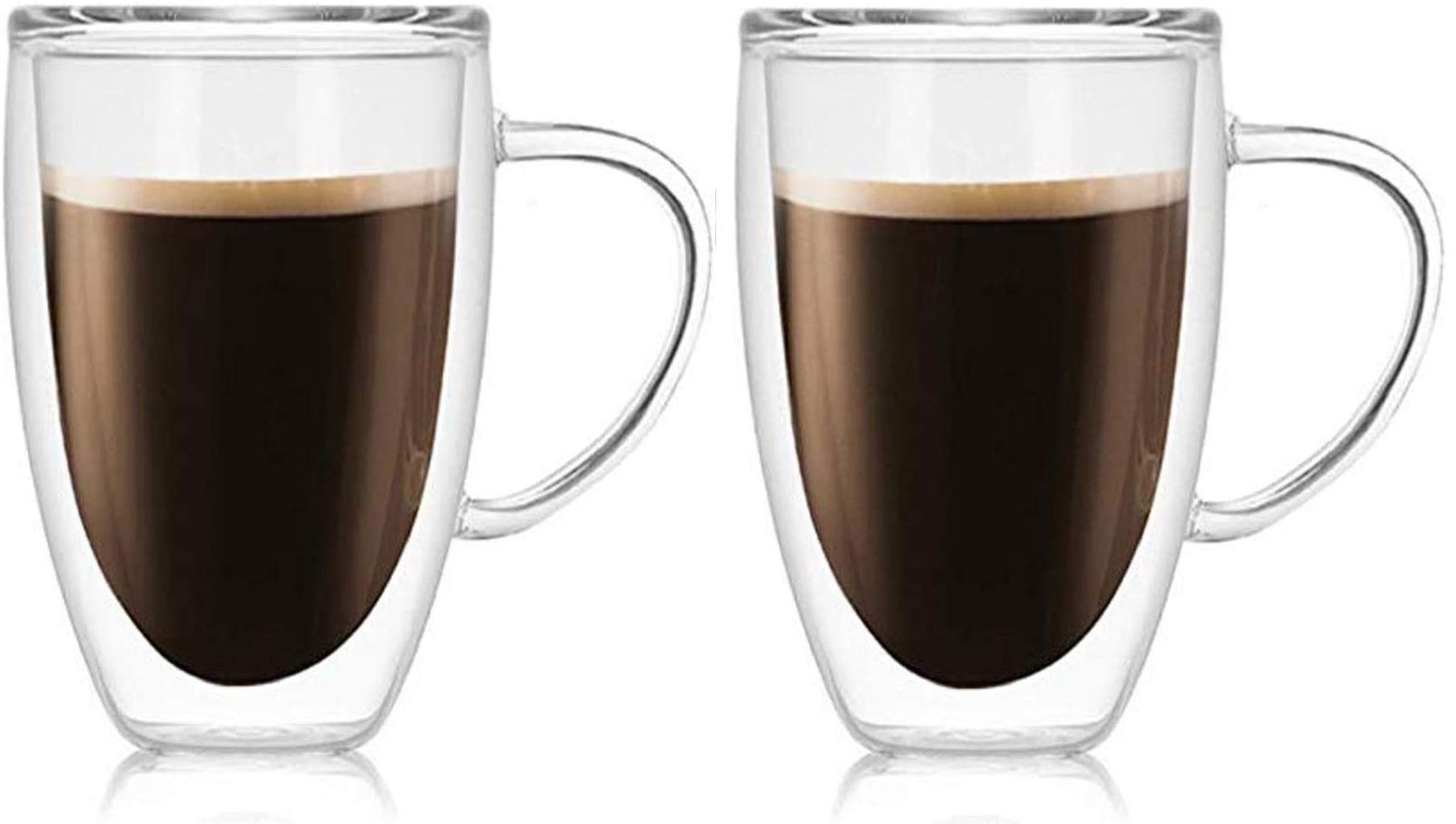 

Набор стеклянных чашек Morningplace, стакан/кружка с двойными стенками, термостойкий (450 мл, 2)