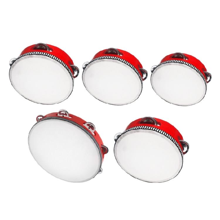 Tambourines with Metal Bells Drum Hand Percussion for Adults Church Party Play
