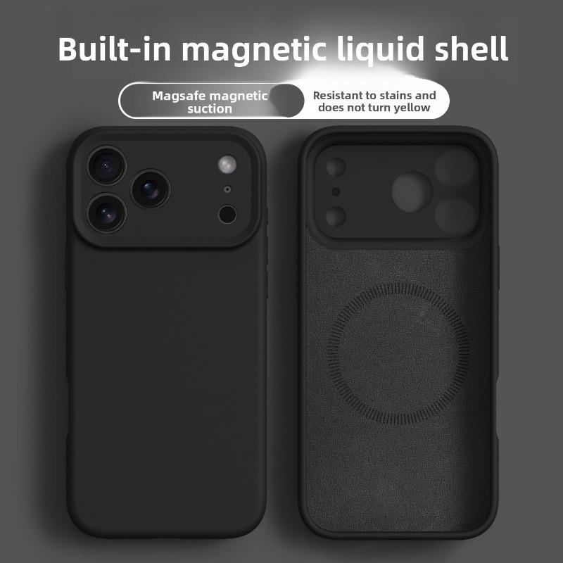 al Liquid Silicone Magnetic Phone Case For For Iphone 17 16 1 14 13 12 Pro Max Plus 17 Air For Soft Protection Cover