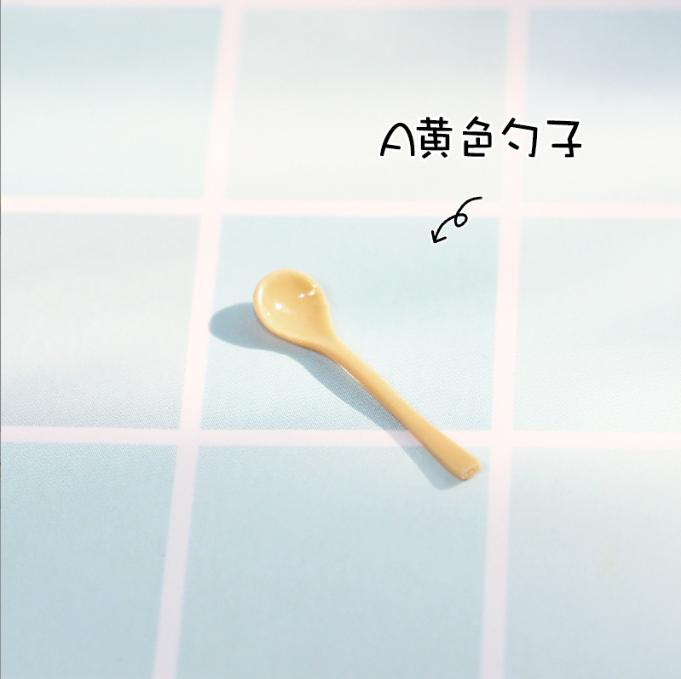 1/6 1/12 Doll House Simulation Miniature Mini Ice Cream Dessert Yogurt Spoon Model Decor