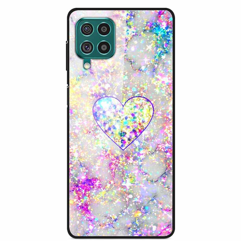 For Samsung M32 Case Tempered Glass Hard Back Cover Case For Samsung Galaxy A12 A22 M32 Phone Case Cover M 32 A 22 Funda Coque