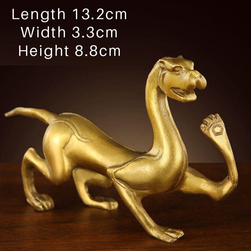 

Pure Copper Lucky Sculpture Decor Home Lucky Decoration, God s Beast Qinglong White Tiger Vermilion Bird Xuanwu Living Room, 1Pc