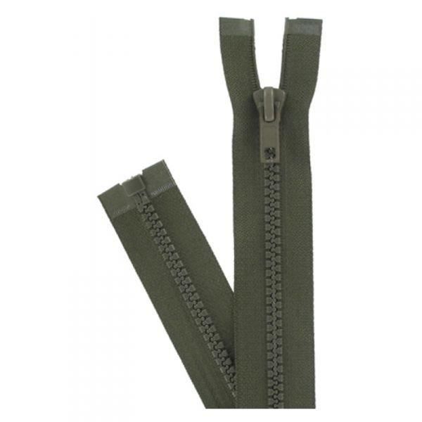 Fermeture Éclair séparable - Prym - 50 cm - Plastique moulé - Largeur 6 mm - Kaki foncé