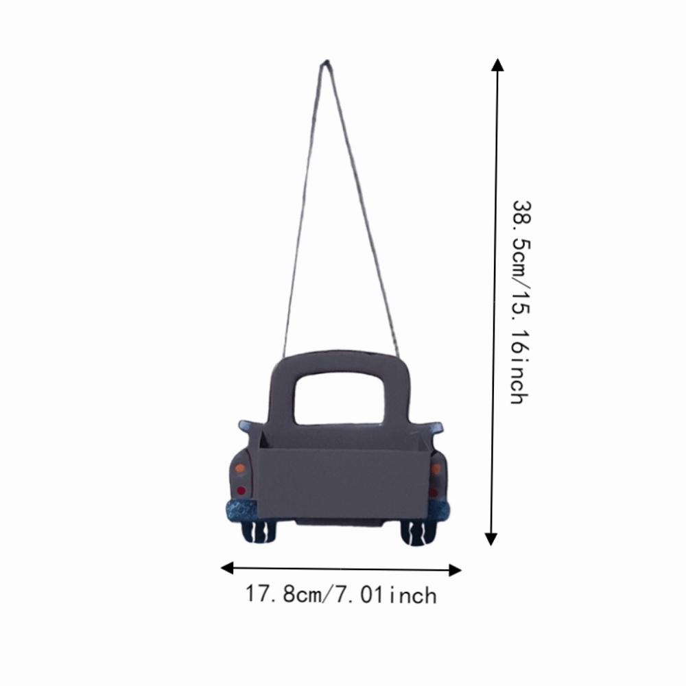 Retro Cartoon Truck Shaped Flower Pot Iron Car Wall Planter Hanging Truck Planter  for Balcony