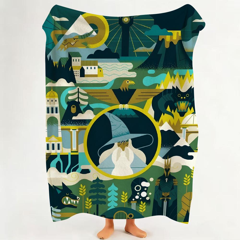 

Illustrator O Owen Davey Throw Flannel Throw Blanket Suitable for Sofa Living Room Bedroom 75cmx90cm