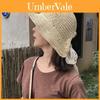 Summer Straw Hat With Wide Brim And Lace Tie For Sun Protection Beach Fashion