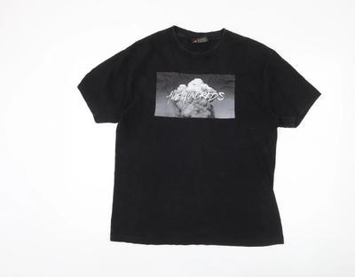 The Hundreds Herren Schwarz Mittel Grafikdruck T-Shirt