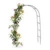 Relaxdays Trellis for Roses and Climbing Plants, 240 Cm, Metal Support, Weather-resistant, Green
