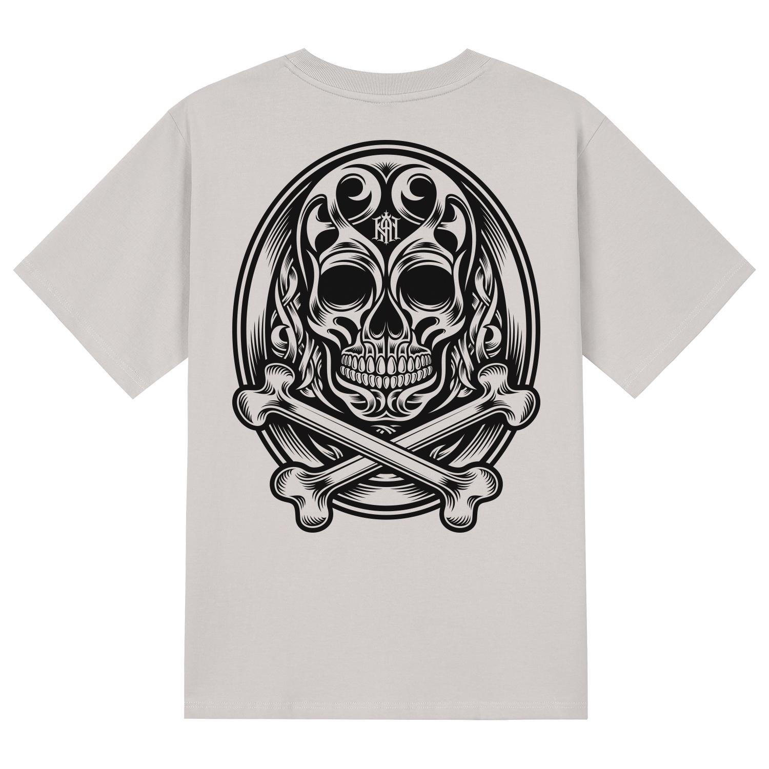 Khan 6312 Ktc0005 Skull Celtic Short Sleeve T-Shirt - Beige Beige/Xl