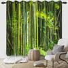 2pcs/set Blackout Curtains Sunny Forest Natural Green Space Landscape Polyester Window Bedroom Kitchen Home Interior Curtains