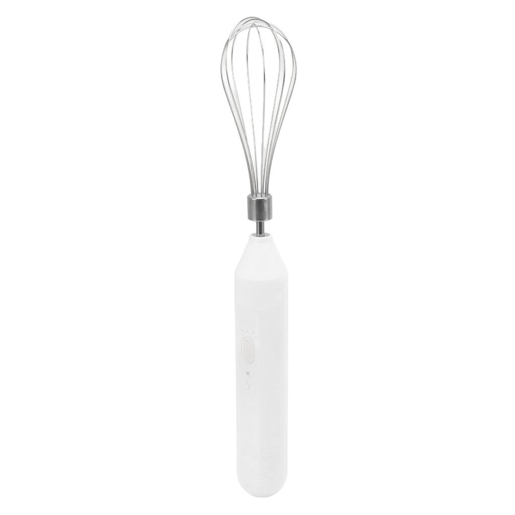 Electric Egg Beater Handheld USB Charging Milk Frother Portable Cordless Drink Mixer with Stainless
