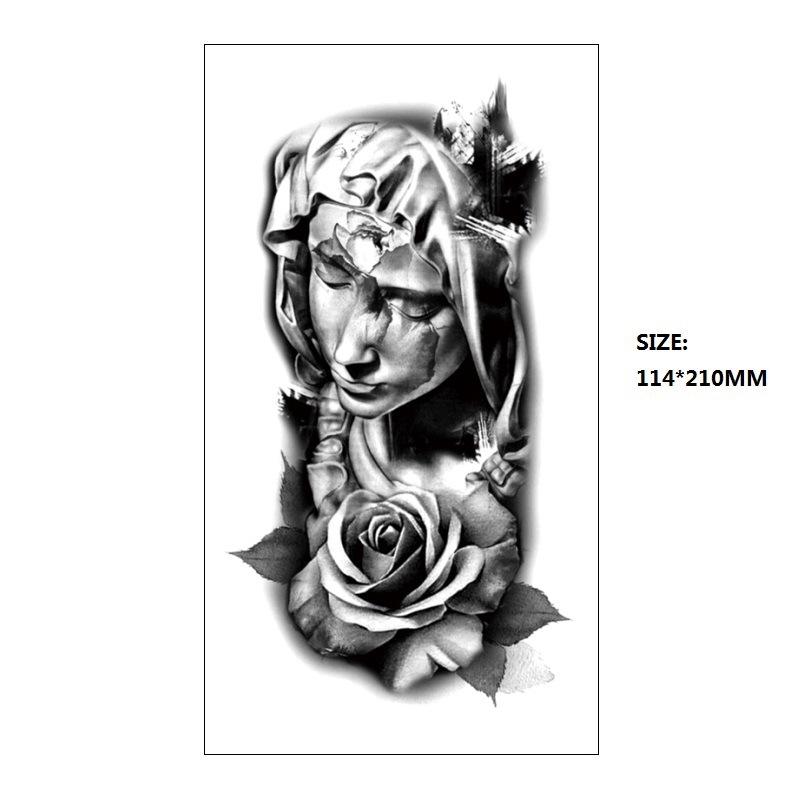 

Чорний астронавт красива жінка класична фігура невелика повна рука Xqb перенесення води, моделювання одноразові татуювання наклейка 114*210MM