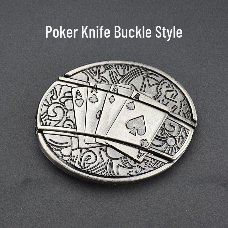 Men's Casual Punk Alloy Knife Buckle Belt